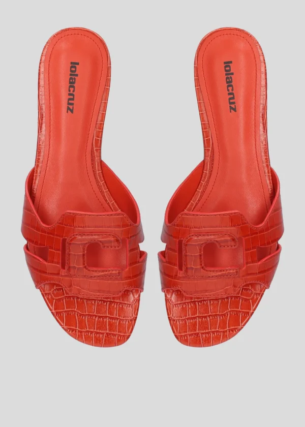 Lola Cruz Sandalia Plana-CUIRINE FLAT