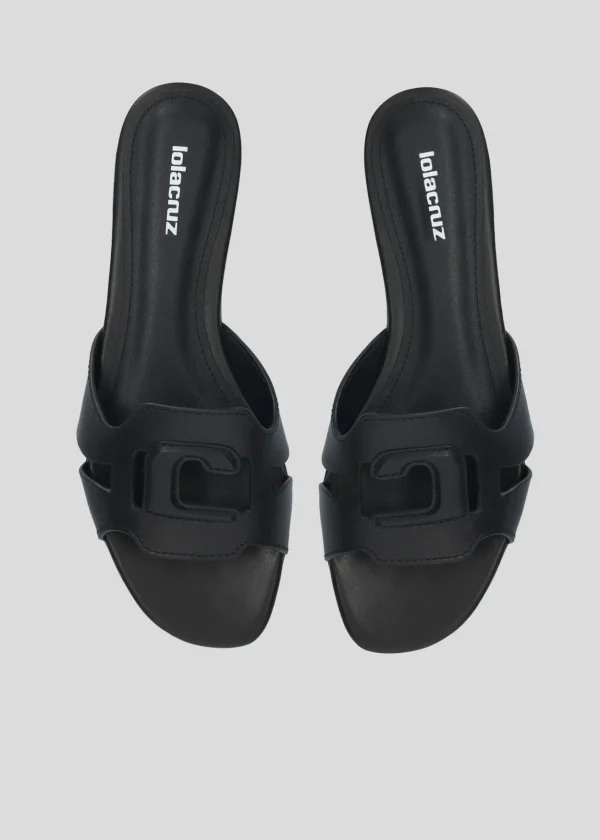 Lola Cruz Sandalia Plana-CUIRINE FLAT