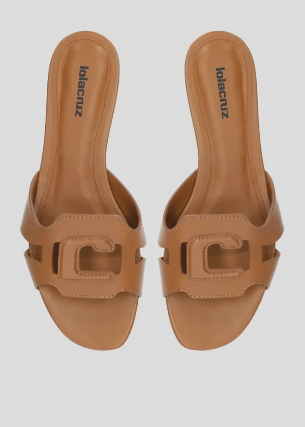 Lola Cruz Sandalia Plana-CUIRINE FLAT
