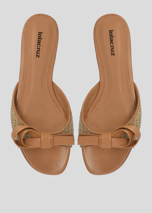 Lola Cruz Sandalia Plana-LINDA MULES