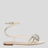 Lola Cruz Sandalia Plana-ROSE FLAT