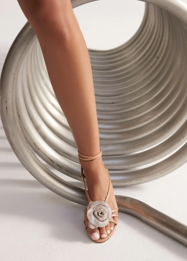 Lola Cruz Sandalia Plana-ROSE FLAT