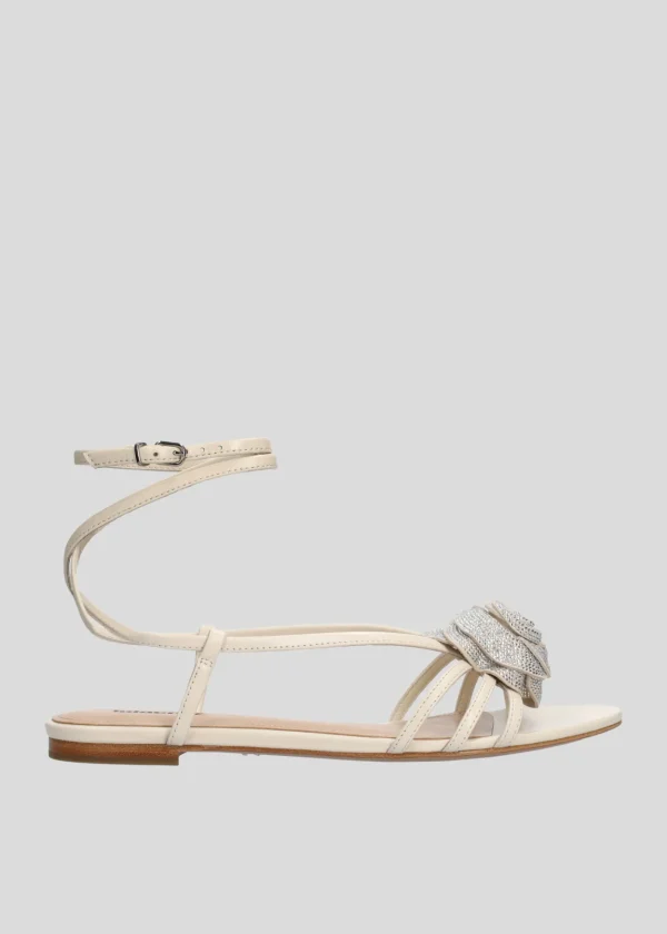Lola Cruz Sandalia Plana-ROSE FLAT