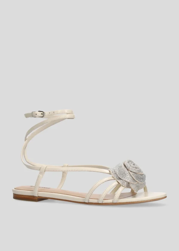 Lola Cruz Sandalia Plana-ROSE FLAT