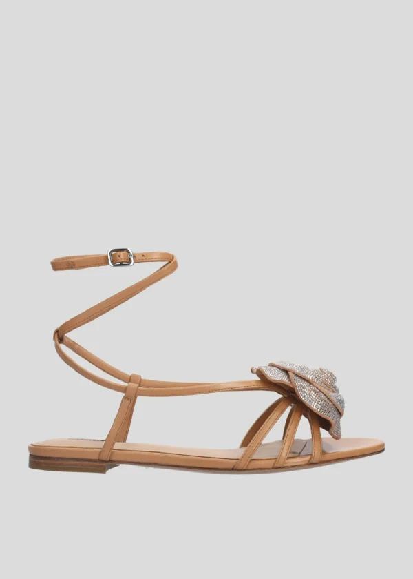 Lola Cruz Sandalia Plana-ROSE FLAT